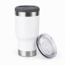 Copo Térmico MS973 420ml Inox 5 em 1 Porta Bebida, Long Neck, Garrafa e Latas Com Tampa Ajustável