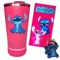 Copo Térmico Musical Bluethooth Stitch Pink Copo Térmico Musical Bluethooth Stitch Pink