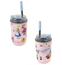 Copo Térmico Neo Com Canudo 300ML Alice No País Das Maravilhas - Clássicos Disney Aço Inox - Zona Criativa 10026008