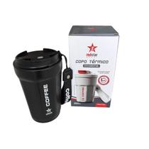 Copo Termico Octagonal Red Star Quente e Frio 350ml Preto Copo Termico Octagonal Red Star Quente e Frio 350ml Preto