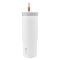 Copo Térmico Owala de Aço Inoxidável - 710ml - Cinza/Branco Copo Térmico Owala de Aço Inoxidável - 710ml - Cinza/Branco