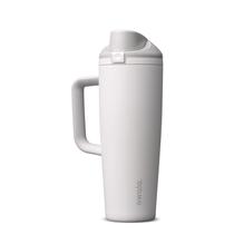 Copo Térmico Owala FreeSip 887 ml Aço Inoxidável Cinza e Branco Copo Térmico Owala FreeSip 887 ml Aço Inoxidável Cinza e Branco