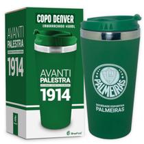 Copo Térmico Palmeiras Inox Emborrachado Licenciado Oficial 450ml