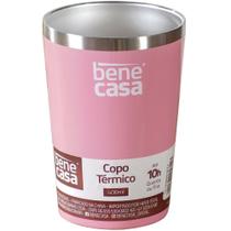 Copo Térmico Para Bebidas Sem Tampa 400ml Rosa Copo Térmico Para Bebidas Sem Tampa 400ml Rosa
