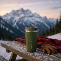 Copo Térmico Para Café 510ml de Infusão a Vácuo de Aço Inoxidável com Tampa Quente e Frio MS-965