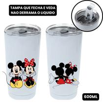 Copo Térmico Para Cafe Cha 360 ml Mickey Minnie Personalizado 600 ml Com tampa não Vaza