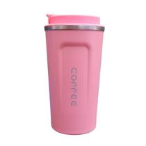 Copo Termico para Cafe e Cerveja Anti-vazamento em Aco Inox com Tampa Rosa 510ml Copo Termico para Cafe e Cerveja Anti-vazamento em Aco Inox com Tampa Rosa 510ml