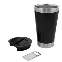 Copo térmico para cerveja 502 ml com tampa e abridor de Aço Inox - BEER