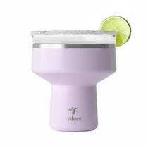 Copo térmico para coquetel REDUCE Saltini 470 ml com tampa isolante lilás