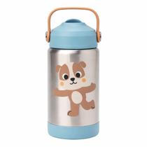 Copo Térmico Parede Dupla c/Canudo 360ml Buba Zoo Cachorro - Buba