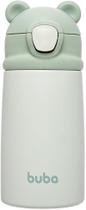 Copo Térmico Parede Dupla c/ Canudo Ursinho 320ml Verde - Buba
