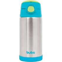 Copo Térmico Parede Dupla Com Canudo Buba Azul Copo Térmico Parede Dupla Com Canudo Buba Azul