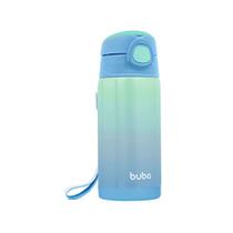 Copo Térmico Parede Dupla Com Canudo Buba Azul