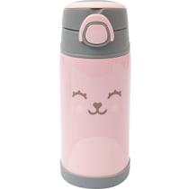 Copo Térmico Parede Dupla Com Canudo Gumy Rosa Buba Copo Térmico Parede Dupla Com Canudo Gumy Rosa Buba