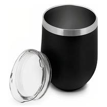 Copo Térmico Parede Dupla com Tampa em Inox Preto 350ml 6973 AN965BK - Mimo Style Copo Térmico Parede Dupla com Tampa em Inox Preto 350ml 6973 AN965BK - Mimo Style