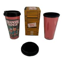 Copo Térmico Personalizado Com Tampa Stranger Things Cartoon 450ml