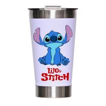 Copo Termico Personalizado Lillo Stitch 475 Ml Com Tampa e Abridor de Garrafa
