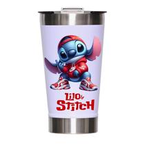 Copo Termico Personalizado Lillo Stitch 475 Ml Com Tampa e Abridor de Garrafa