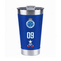 Copo Térmico Personalizado Time De Futebol com Nome e Número 473ml Aço Inox