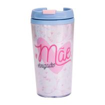 Copo Térmico Pop Glitter Obrigado Mãe 200ml Uatt 29108