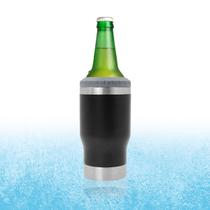 Copo Termico Porta Lata Garrafa Long Neck Copo Abridor Cor:Verde Escuro Copo Termico Porta Lata Garrafa Long Neck Copo Abridor Cor:Verde Escuro