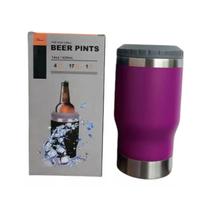 Copo Térmico Porta Latinha Long Neck 2 Tampas Roxo Copo Térmico Porta Latinha Long Neck 2 Tampas Roxo