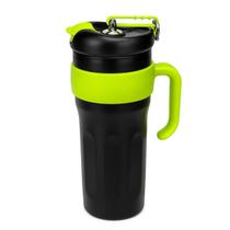 Copo Térmico Preto Aço Inox 1200ml com Alça e Canudo Inox