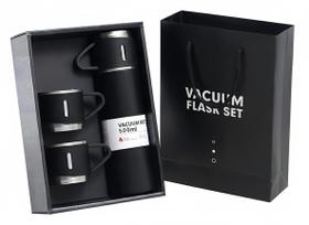 Copo Térmico Preto Fosco Inox 500ml Portátil Elegante e Resistente