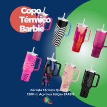 Copo termico Quencher Barbie inox 1,200 litros com canudo-Barbie cores variadas Copo termico Quencher Barbie inox 1,200 litros com canudo-Barbie cores variadas