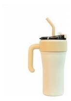 Copo Térmico Quencher Com Canudo 800ML -id1- Cor Bege