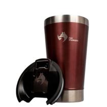 Copo termico quente e frio com tampa 473ml vinho - fox stainless