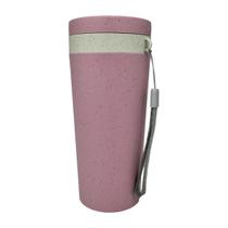 Copo Térmico Rosa Bambu Parede Dupla com Alça 310ml