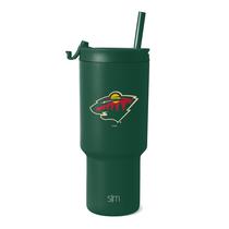 Copo Térmico Simple Modern NHL Minnesota Wild 900ml - com Tampa e Canudo