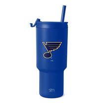 Copo Térmico Simple Modern NHL St. Louis Blues 900ml - com Tampa e Canudo Copo Térmico Simple Modern NHL St. Louis Blues 900ml - com Tampa e Canudo