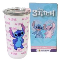 Copo Térmico Sky Inox 500Ml Stitch Love - Zona Criativa