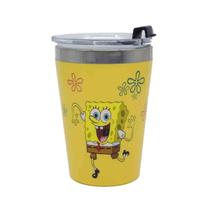 Copo Térmico Snap Bob Esponja Com Tampa 300 Ml Zona Criativa