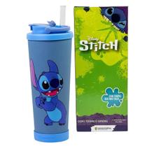 Copo Térmico Spring 850Ml Com Canudo Stitch - Zona Criativa