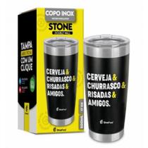 Copo térmico stone - cerveja e churrasco