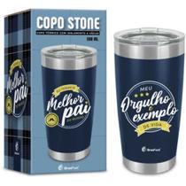 Copo Termico Stone Melhor Pai Do Mundo 500ml Azul