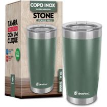 Copo Térmico Stone Verde Militar 500ML com Tampa