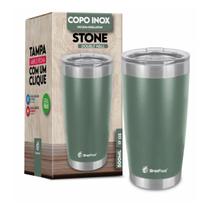 Copo Térmico Stone Verde Militar Brasfoot 500ml 10682