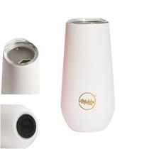 Copo Térmico Taça Espumante Champagne Aço Inox 150ml Branco - Mokha Copo Térmico Taça Espumante Champagne Aço Inox 150ml Branco - Mokha
