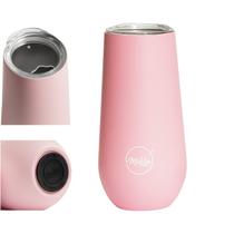 Copo Térmico Taça Espumante Champagne Aço Inox 150ml Rosa Pink - Mokha Copo Térmico Taça Espumante Champagne Aço Inox 150ml Rosa Pink - Mokha
