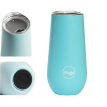 Copo Térmico Taça Espumante Champagne Aço Inox a Vácuo 150ml Azul - Mokha Copo Térmico Taça Espumante Champagne Aço Inox a Vácuo 150ml Azul - Mokha