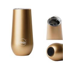 Copo Térmico Taça Espumante Champagne Inox 150ml Ouro Gold - Mokha Copo Térmico Taça Espumante Champagne Inox 150ml Ouro Gold - Mokha