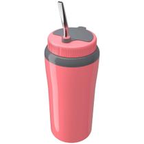 Copo térmico tererê 650ml com bomba Inox Unitermi Rosa Copo térmico tererê 650ml com bomba Inox Unitermi Rosa