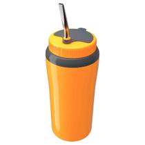 Copo Térmico Terere Cuia Com Canudo Bomba Inox 650 Ml Amarelo - UNITERMI Copo Térmico Terere Cuia Com Canudo Bomba Inox 650 Ml Amarelo - UNITERMI