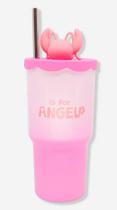Copo Térmico Topper Lilo & Stitch Angel 600 ML Licenciado Cor:Rosa Copo Térmico Topper Lilo & Stitch Angel 600 ML Licenciado Cor:Rosa