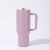 Copo Térmico TR-018 1200ml Inox com Canudo, Alça, Tampa 40oz, com Bico, Tampa Transparente