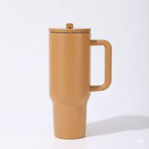 Copo Térmico TR-018 1200ml Inox com Canudo, Alça, Tampa 40oz, com Bico, Tampa Transparente